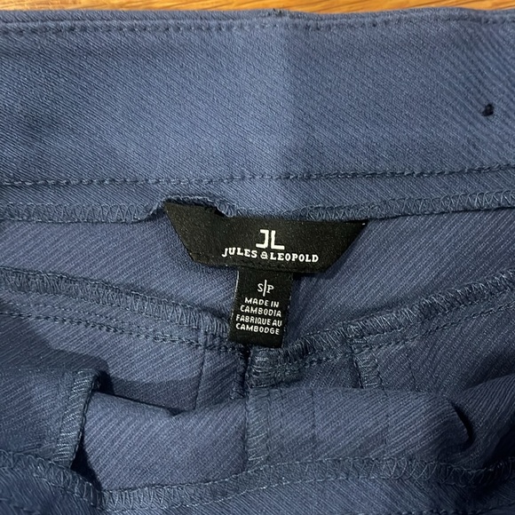 Jules & Leopold Blue Stretch Pants size S - Picture 2 of 5